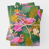 Flamingo Garden Dark Green Geschenkpapier Set (Beispiel)