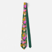 Flamingo Garden Dark Green Krawatte (Vorderseite)