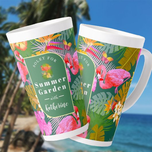 Flamingo Garden Dark Green Milchtasse