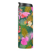 Flamingo Garden Dark Green Thermosbecher (Nach rechts gedreht)