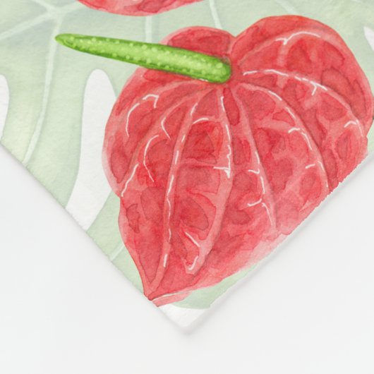 Flamingo Garden Fleecedecke (Ecke)