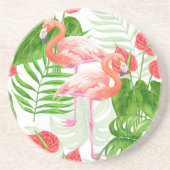 Flamingo Garden Getränkeuntersetzer (Vorne)