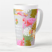 Flamingo Garden Gray Milchtasse (Rechte Ecke)