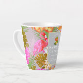Flamingo Garden Gray Milchtasse (Linke Ecke)