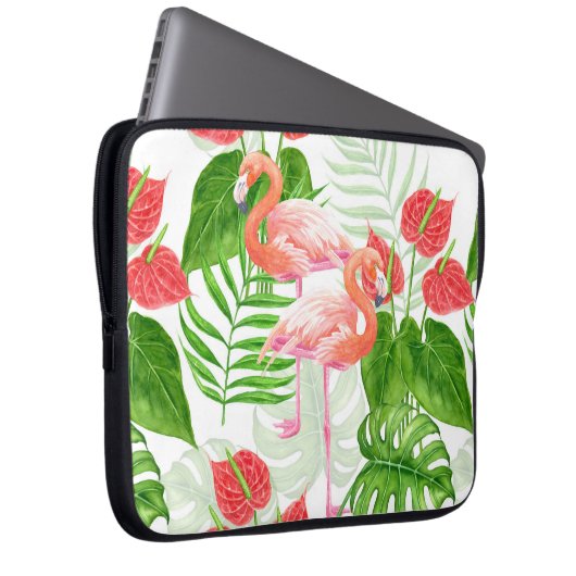Flamingo Garden Laptopschutzhülle (Vorne Rechts)
