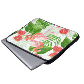 Flamingo Garden Laptopschutzhülle (Vorne Knopf)