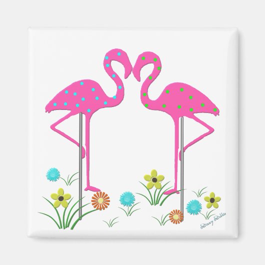 Flamingo Garden Magnet (Vorne)