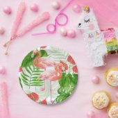 Flamingo Garden Pappteller (Party)