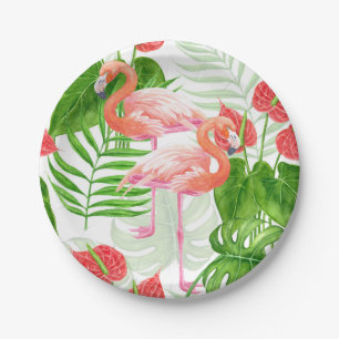 Flamingo Garden Pappteller