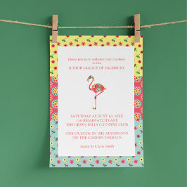 Flamingo Garden Party Einladungen