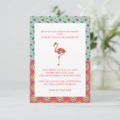 Flamingo Garden Party Einladungen (Stehend Vorderseite)