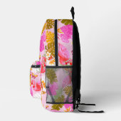 Flamingo Garden Pink Bedruckter Rucksack (Rechts)