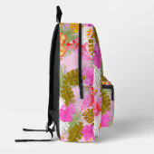 Flamingo Garden Pink Bedruckter Rucksack (Links)