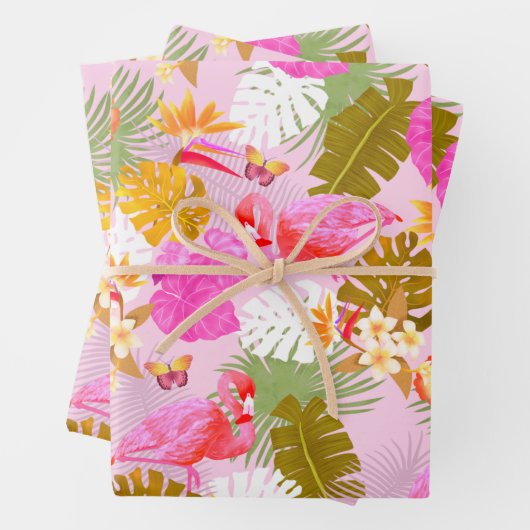 Flamingo Garden Pink Geschenkpapier Set (Beispiel)