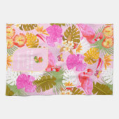 Flamingo Garden Pink Geschirrtuch (Horizontal)