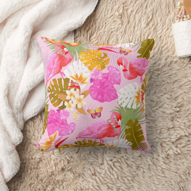 Flamingo Garden Pink Kissen (Decke)