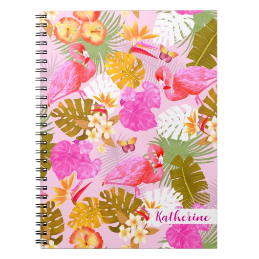 Flamingo Garden Pink Notizblock (Vorderseite)