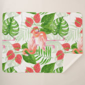 Flamingo Garden Sherpadecke (Vorderseite (Horizontal))