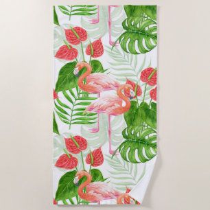 Flamingo Garden Strandtuch