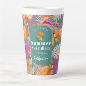 Flamingo Garden Turquoise Milchtasse (Vorderseite)