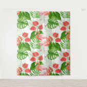 Flamingo Garden Wandteppich (Vorderseite)