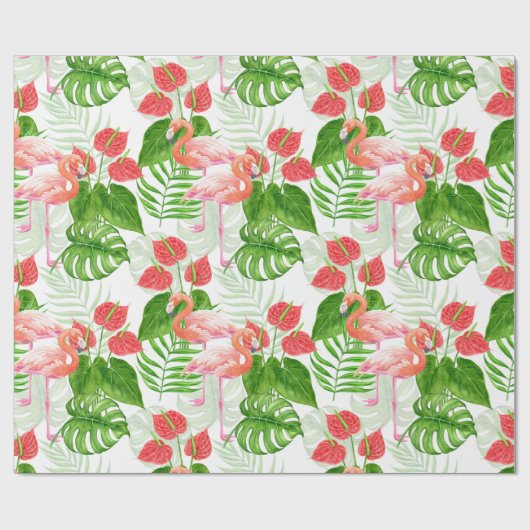 Flamingo-Garten Geschenkpapier (Flach)