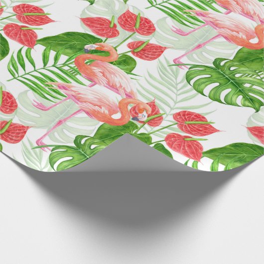 Flamingo-Garten Geschenkpapier (Ecke)