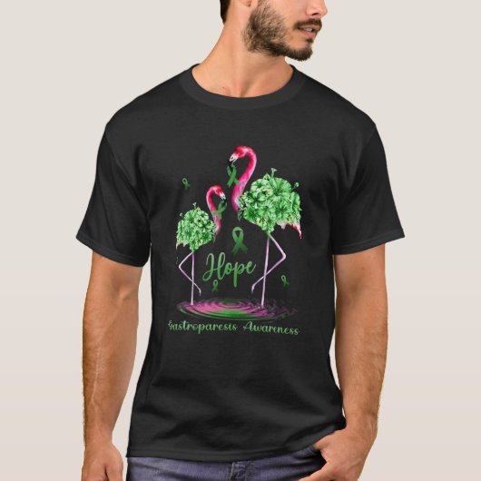 Flamingo Gastroparesis Awareness T-Shirt (Vorderseite)