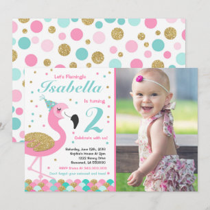 Flamingo Geburtstag Einladung Topical Pool Party
