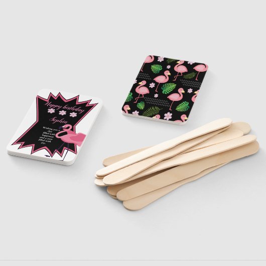 Flamingo-Geburtstag Fächer (Non-assembled)
