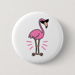 Flamingo Geburtstag, Flamingo, Flamingo-Sonnenbril Button
