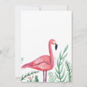 Flamingo GEBURTSTAG Party Einladung (Rückseite)