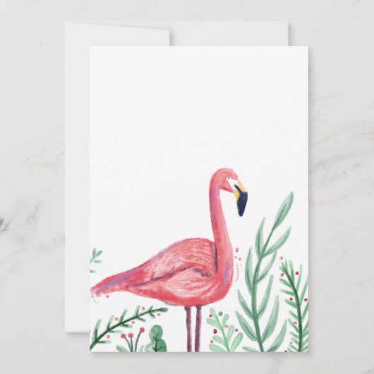 Flamingo GEBURTSTAG Party Einladung (Rückseite)