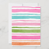 Flamingo-Geburtstags-Einladungs-tropisches Einladung (Rückseite)