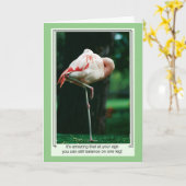 Flamingo Geburtstagskarte Karte (Gelbe Blume)