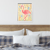 Flamingo-Gemälde Gerahmte Wandleinwand Leinwanddruck (Insitu (Schlafzimmer))