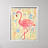 Flamingo-Gemälde Gerahmte Wandleinwand Leinwanddruck (Vorderseite)