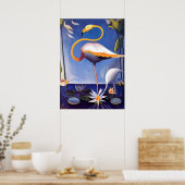 Flamingo, Gemälde von Joseph Stella Poster (Küche)