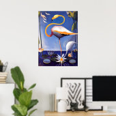 Flamingo, Gemälde von Joseph Stella Poster (Heimbüro)
