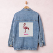 Flamingo gemalter pinker Flamingo Jeansjacke (Hangar)