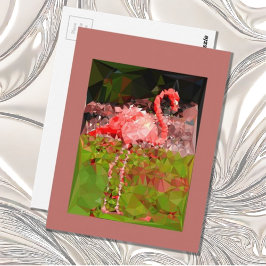 Flamingo Geo Stil Postkarte
