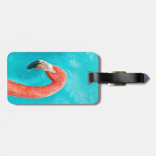 Flamingo Gepäckanhänger (Rückseite horizontal)