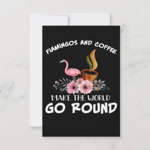 Flamingo-Geschenk Flamingo und Kaffee Dankeskarte