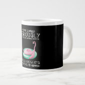 Flamingo-Geschenk| Menschen sollten ernsthaft Flam Jumbo-Tasse (Vorderseite Rechts)