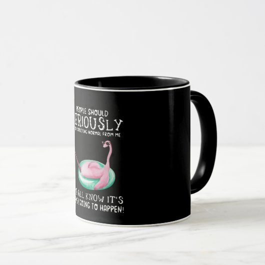 Flamingo-Geschenk| Menschen sollten ernsthaft Flam Tasse (VorderseiteRechts)