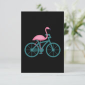 Flamingo-Geschenk Radfahrer Dankeskarte (Stehend Vorderseite)