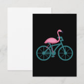 Flamingo-Geschenk Radfahrer Dankeskarte (Vorne/Hinten)