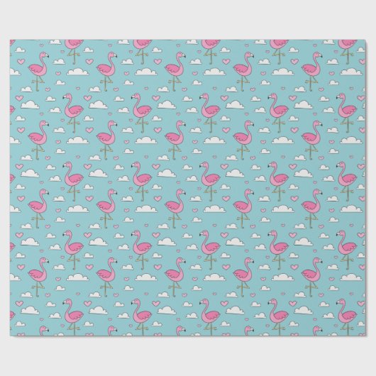 Flamingo Geschenkpapier (Flach)