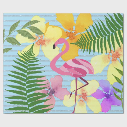 Flamingo Geschenkpapier (Flach)