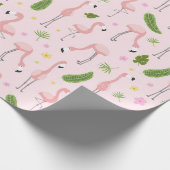Flamingo Geschenkpapier (Ecke)